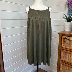 Ladies Sleeveless Olive Tank, Size 1X, NWOT